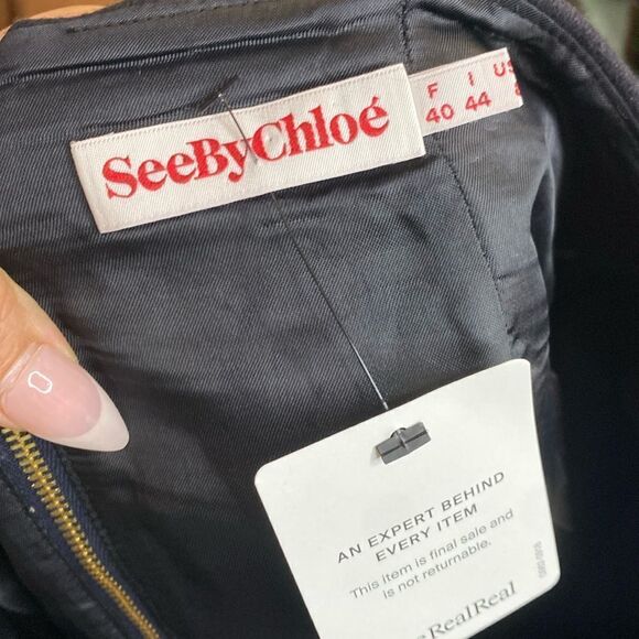 see by chloe wool blend Black asymmetrical skirt - Picture 5 of 11